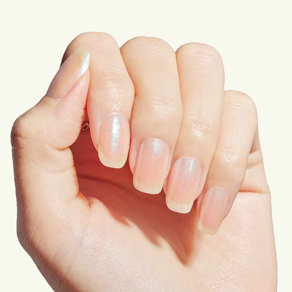 Color Street SHAPE SHIFTER Champagne Blush Shimmer To Icy Blue Flash Nail Strip